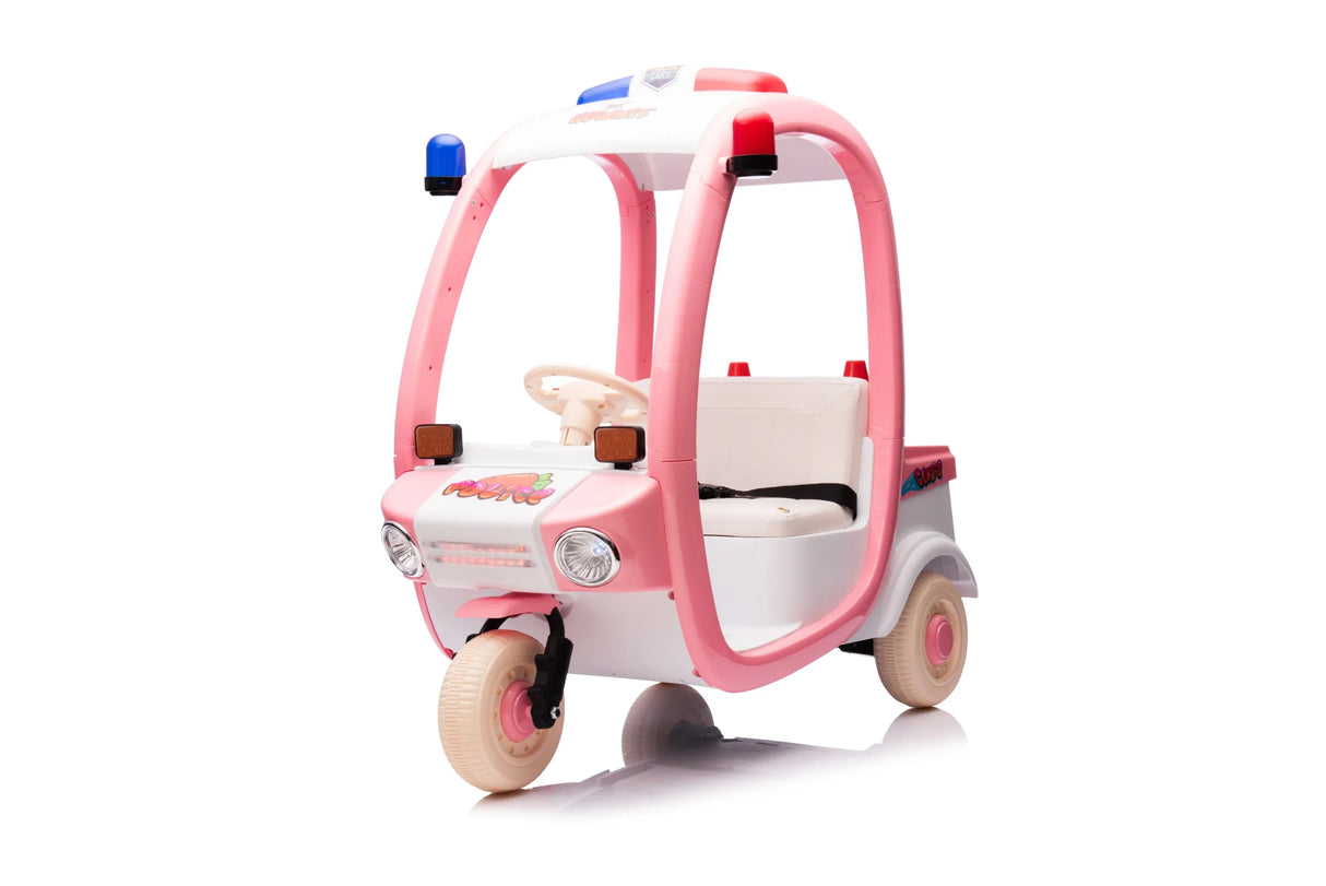 12V Two-Seater Kids Electric Police Ride-On Car - Omega Lifestyles