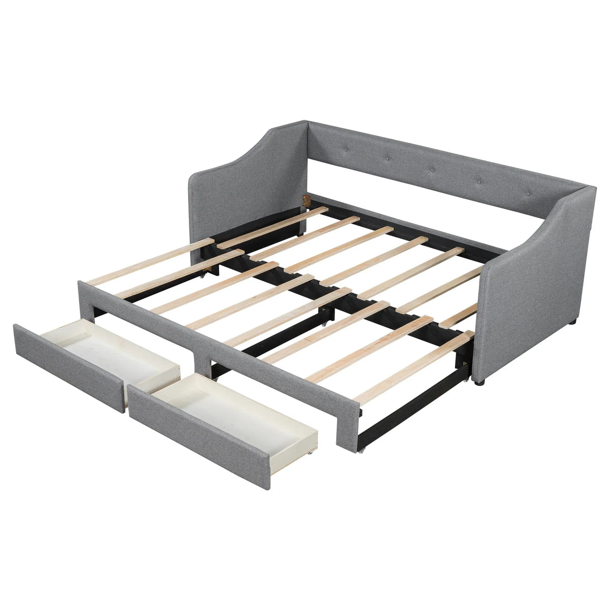 Twin XL Upholstered Daybed With Two Storage Drawers - Omega Lifestyles