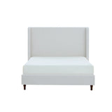 Queen Boucle Upholstered Bed Frame With Tall Headboard - Omega Lifestyles