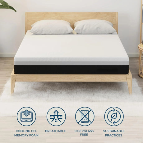Medium 12-Inch Hybrid Ice Memory Foam Queen Mattress - Omega Lifestyles