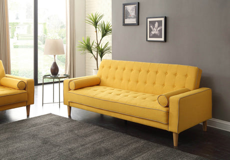 Tufted Fabric Sofa Bed With Removable Arms - Omega Lifestyles