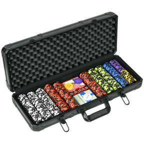 Casino-Quality Clay Poker Chip Set With Aluminum Case - Omega Lifestyles