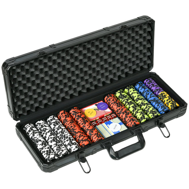 Casino-Quality Clay Poker Chip Set With Aluminum Case - Omega Lifestyles