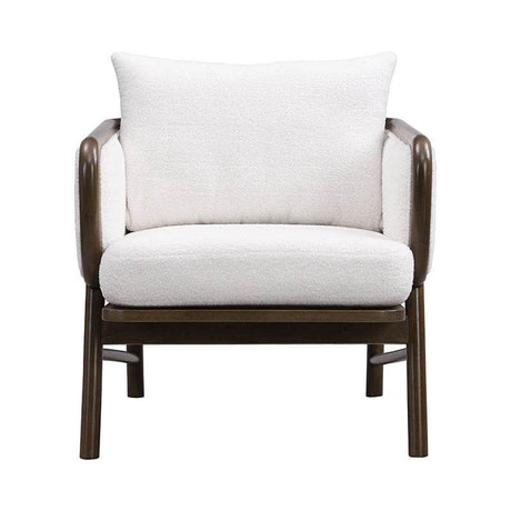 Set of 2 Sherpa Fabric Upholstered Accent Chairs - Omega Lifestyles