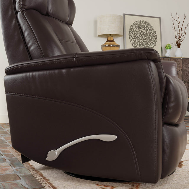 Swivel Glider Recliner With Manual Adjustable Headrest - Omega Lifestyles