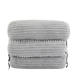 Soft Foldable Light Gray Faux-Fur Bean Bag Lounge Chair - Omega Lifestyles