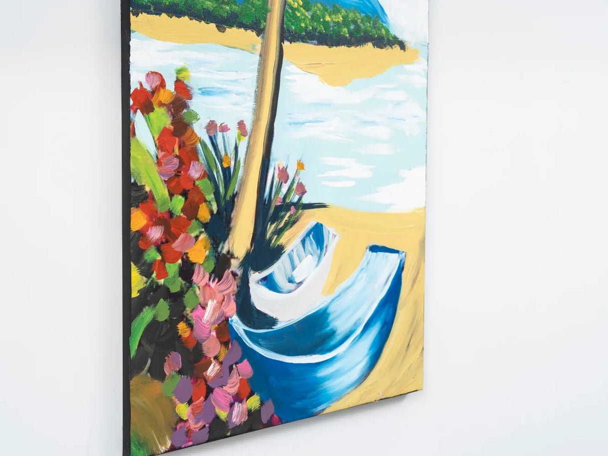 Hand-Painted Green Oversized Canvas Wall Painting - Omega Lifestyles