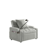 3-in-1 Convertible Velvet Sleeper Chair Sofa Bed