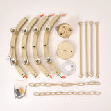 Farmhouse Wagon Wheel Gold Metal Chandelier 24-Inch - Omega Lifestyles