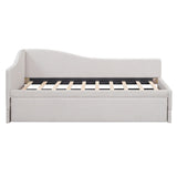 Twin Upholstered L-Shaped Daybed With Pop-Up Trundle - Omega Lifestyles