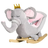 Toddler Plush Elephant Rocking Chair With Sound - Omega Lifestyles
