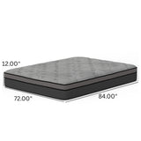 Medium 12-Inch Hybrid Pocket Coil California King Mattress - Omega Lifestyles