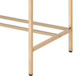 Modern Writing Desk With USB Port Gold Metal Base - Omega Lifestyles