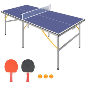 Foldable Portable Mid-Size Table Tennis Table Game Set - Omega Lifestyles