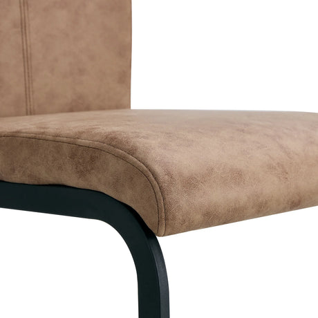 Wood-Textured MDF Dining Table Set With 4 Fabric Chairs - Omega Lifestyles