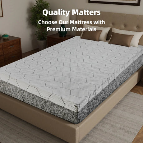 Medium 12-Inch Zoned Support Cooling Foam Queen Mattress - Omega Lifestyles