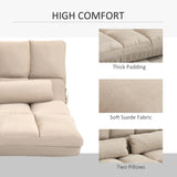 Adjustable Folding Floor Sofa Bed with Pillows - Omega Lifestyles