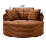 Modern Corduroy Boneless Floor Round Chair With Pillows - Omega Lifestyles