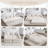 Convertible Corduroy Folding Memory Foam Sofa Bed - Omega Lifestyles