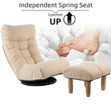Adjustable Japanese Style Reclining Cotton Sofa Chair - Omega Lifestyles