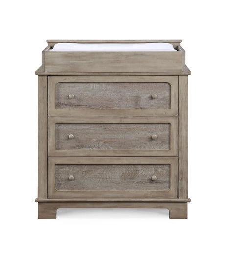 Rustic Green Solid Wood 3 Drawer Dresser - Omega Lifestyles