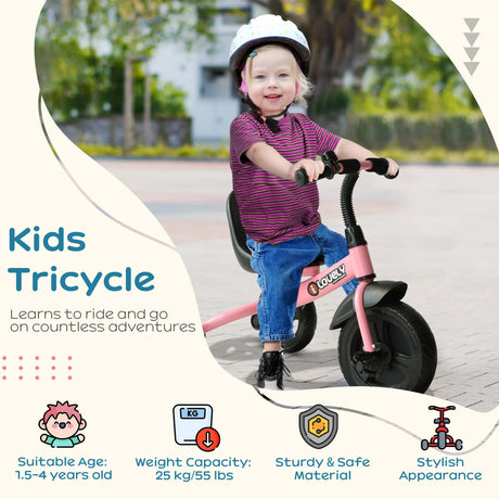 3-Wheel Toddler Ride-On Tricycle With Bell Indoor Outdoor - Omega Lifestyles
