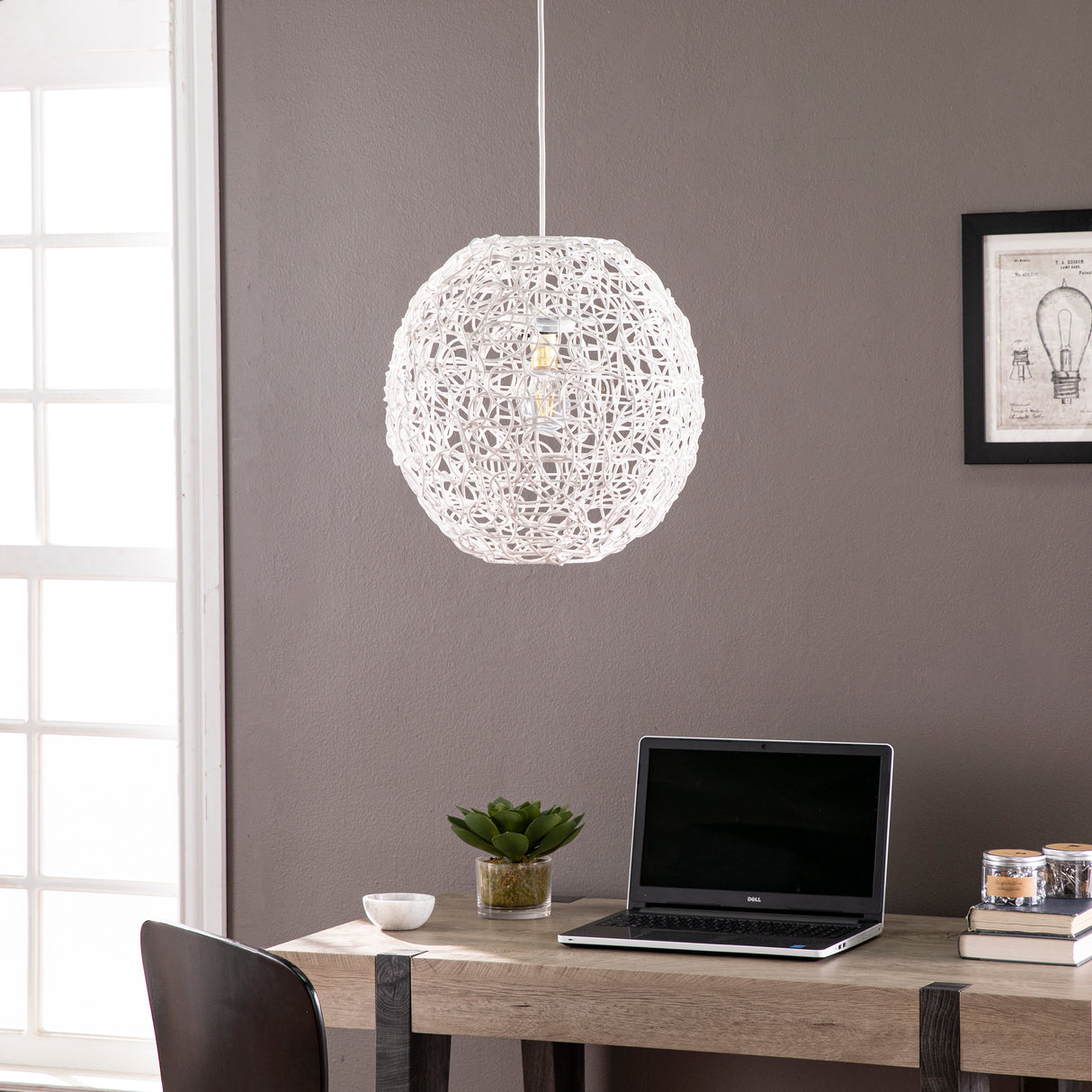 Round Woven Rattan Pendant Lamp Shade Lighting