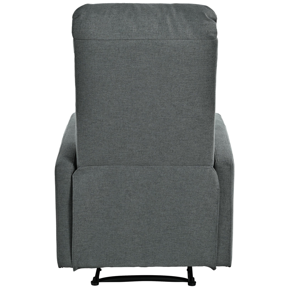 Manual Adjustable Recliner Chair Charcoal Polyester Upholstery - Omega Lifestyles