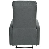 Manual Adjustable Recliner Chair Charcoal Polyester Upholstery - Omega Lifestyles