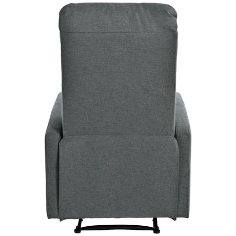 Manual Adjustable Recliner Chair Charcoal Polyester Upholstery - Omega Lifestyles