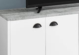 Industrial Style 60-Inch White Grey TV Stand Console - Sleep Galleria