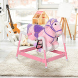 Plush Spring Rocking Horse With Sounds And Saddle - Omega Lifestyles