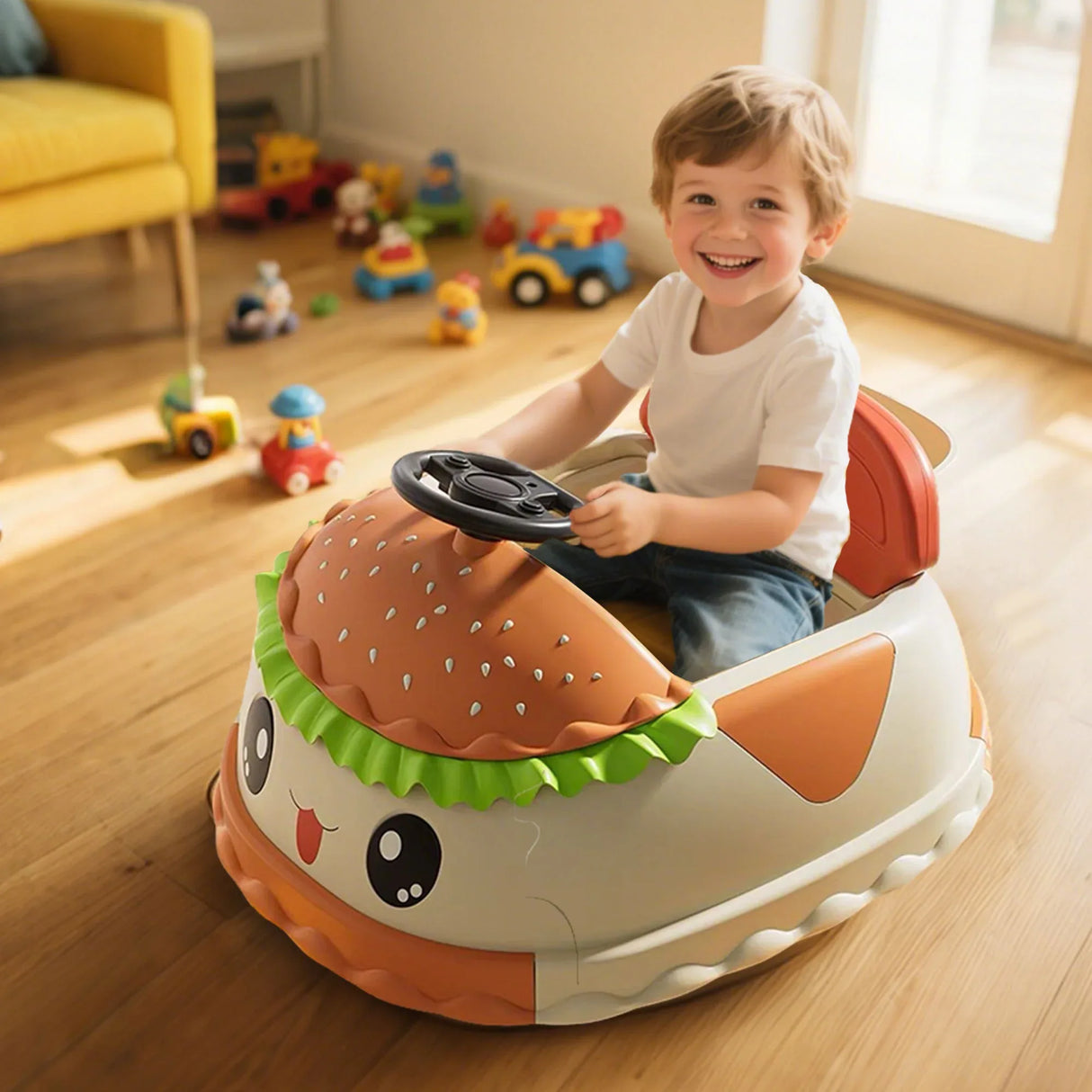 12V Kids Electric Ride-On Hamburger Car With Bluetooth - Omega Lifestyles