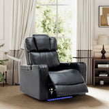 Power PU Leather Recliner Chair With Cooling Cup Holder - Omega Lifestyles