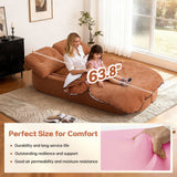 Modern Linen Foam-Filled Convertible Sleeper Sofa Bed With Pillows - Omega Lifestyles