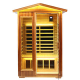 Two-Person Far-Infrared Solid Wood Outdoor Sauna - Omega Lifestyles