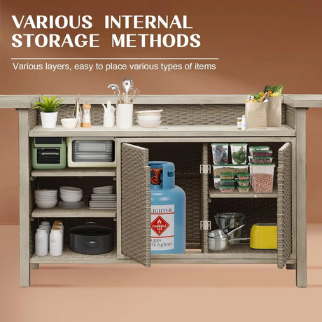 Outdoor Patio Aluminum Wicker Bar Table With Stools Set Of 3 - Omega Lifestyles