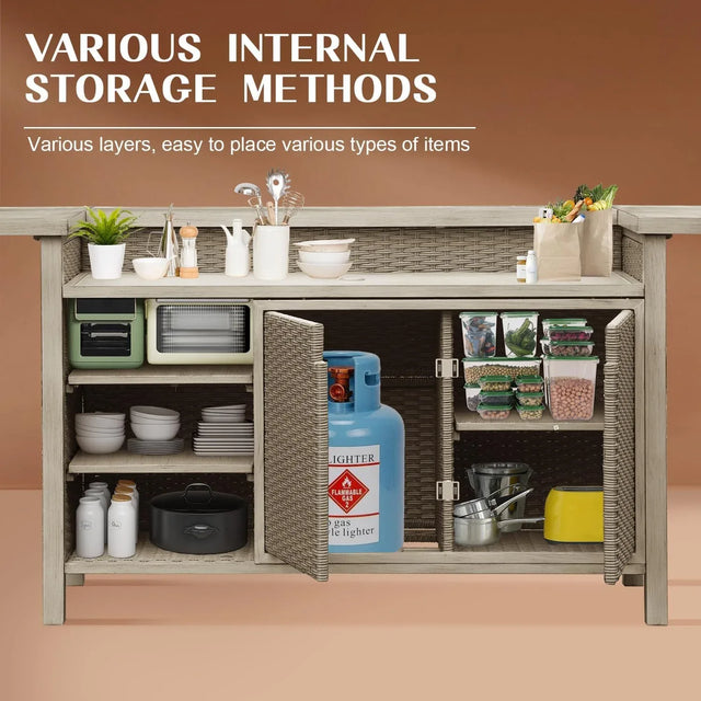 Outdoor Patio Aluminum Wicker Bar Table With Stools Set Of 3 - Omega Lifestyles