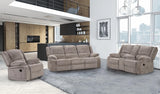 Transitional Mocha Chenille Manual Recliner With Pillow Arms - Omega Lifestyles