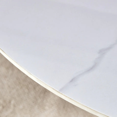 42-Inch Round Sintered Stone Dining Table With Chairs - Omega Lifestyles