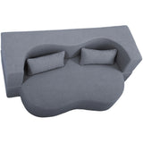 Full Size Convertible Teddy Fabric Sofa Bed With Pillows - Omega Lifestyles