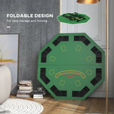 Foldable 8-Player Felt Fold-Up Poker Table - Omega Lifestyles