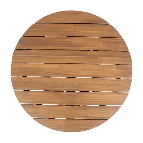 Acacia Wood Round Patio Coffee Table - Omega Lifestyles