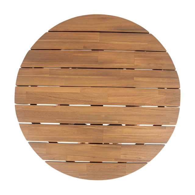 Acacia Wood Round Patio Coffee Table - Omega Lifestyles