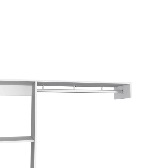 Modern White Particle Board Bedroom Closet Organizer - Omega Lifestyles