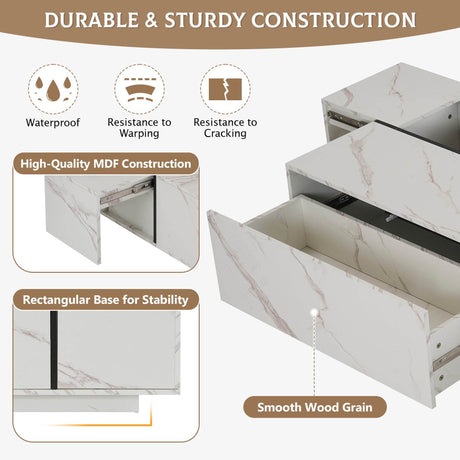 Modern White MDF Sliding Top Coffee Table With Storage - Sleep Galleria