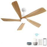 52-Inch Smart Remote Control Ceiling Fan With LED Light