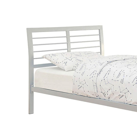 Twin Silver Metal Kids Bed Frame Contemporary - Omega Lifestyles