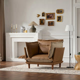 Modern Oversized Chenille Fabric Armchair Lounge Chair - Omega Lifestyles