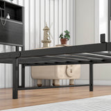Twin Metal Platform Bed Frame With Storage Headboard Charging Station - Omega Lifestyles